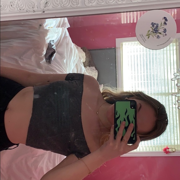 brandy melville grey off the shoulder - Picture 3 of 3